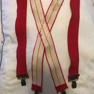 Vintage Great condition Red suspenders